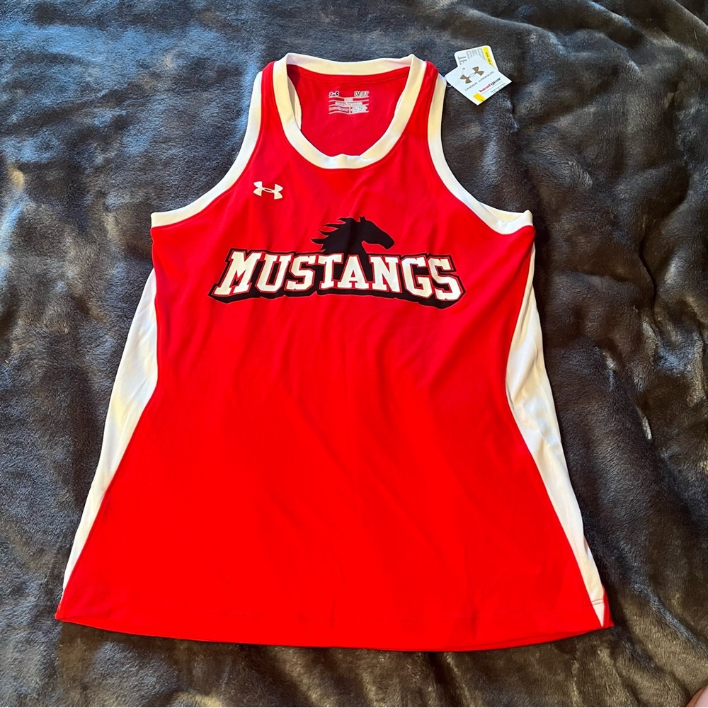 SMU Southern Methodist University Mustangs Under Armour Tank Top Womens S SM NWT